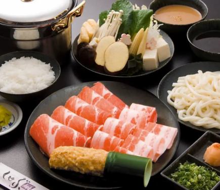 [All-you-can-drink included] ◆Pork shabu course◆ Mon-Thurs 3680 yen (tax included) Fri-Sun-Holidays 3980 yen (tax included)