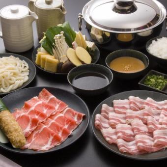 [90 minutes all-you-can-eat shabu-shabu] ◆Domestic pork shabu-shabu course◆ 3,168 yen (tax included)