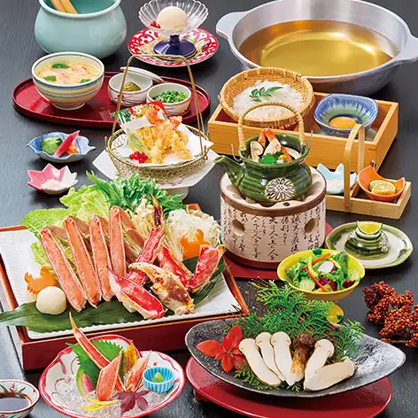 【かにと松茸フェア限定メニュー】かにと松茸のすき鍋 萩 ~はぎ~