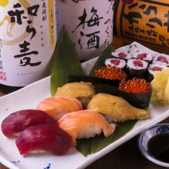 新鮮な刺身を使った寿司メニューも充実