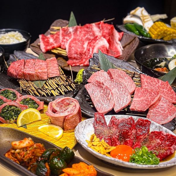 焼肉宴会はぜひ焼肉おおはしで♪上カルビやハラミなど、前菜からデザートまで味わえる、大満足のコースをご用意しております。