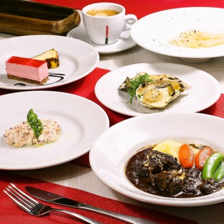 [时令晚餐套餐◆10餐限定]享用时令食材...6道菜+含餐后咖啡厅4,500日元