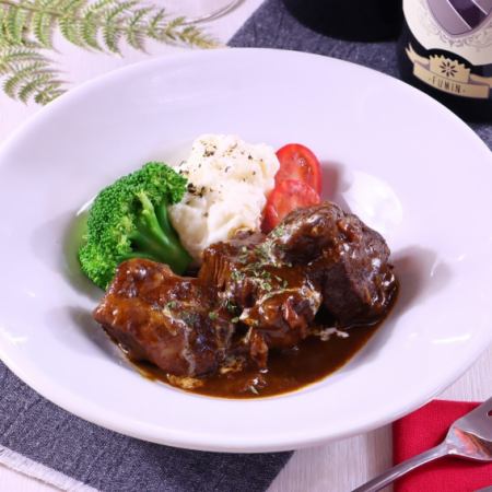 Beef braised in red wine