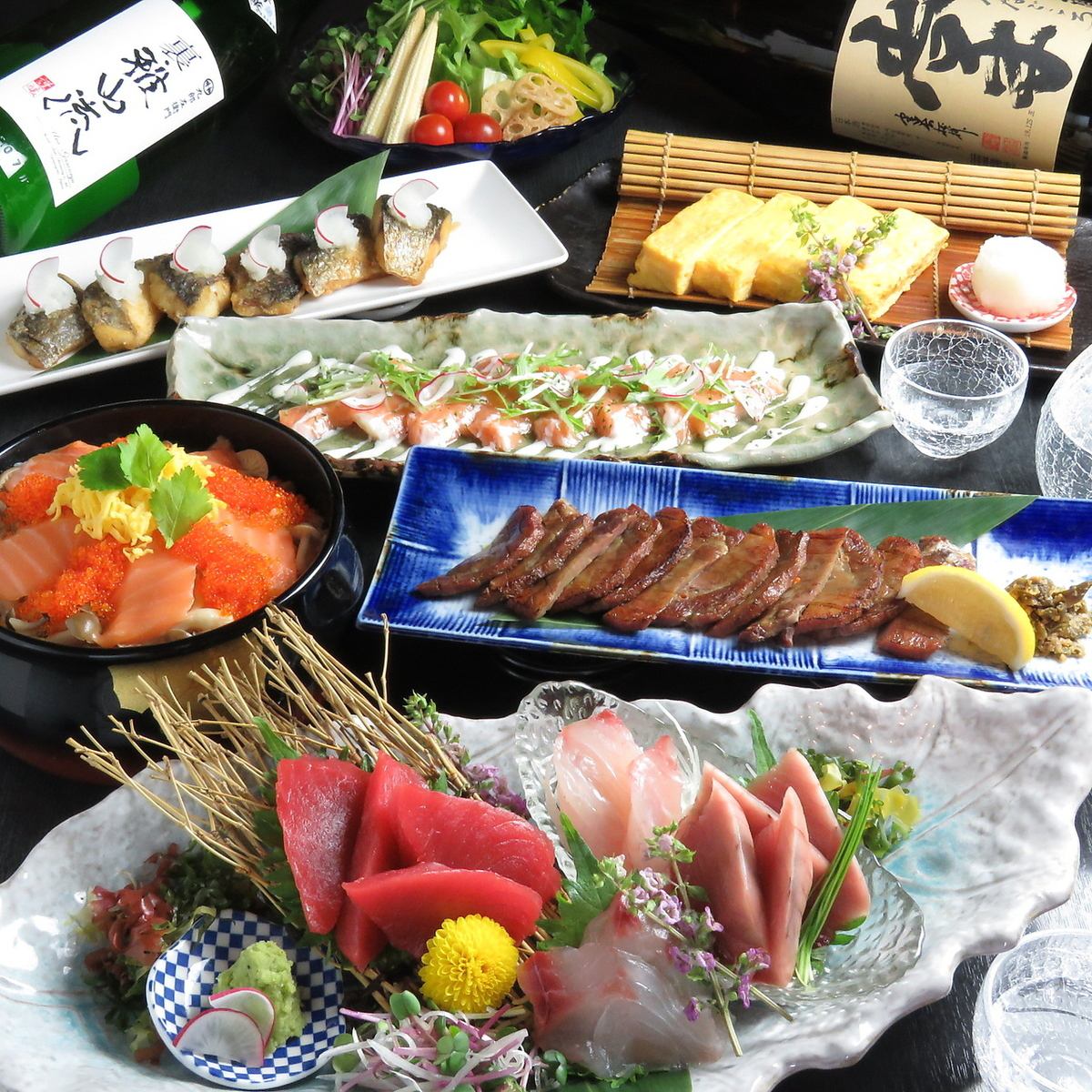 预订宴会套餐 2,500 日元以上，可享受长达 3 小时的轻松无限畅饮体验