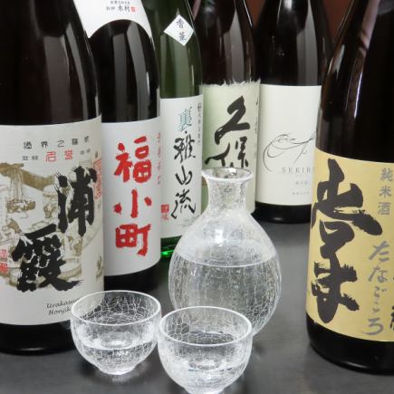 【日～木曜限定】　〔地酒付きプレミアム飲み放題〕　単品飲み放題2ｈ2080円→1780円！！