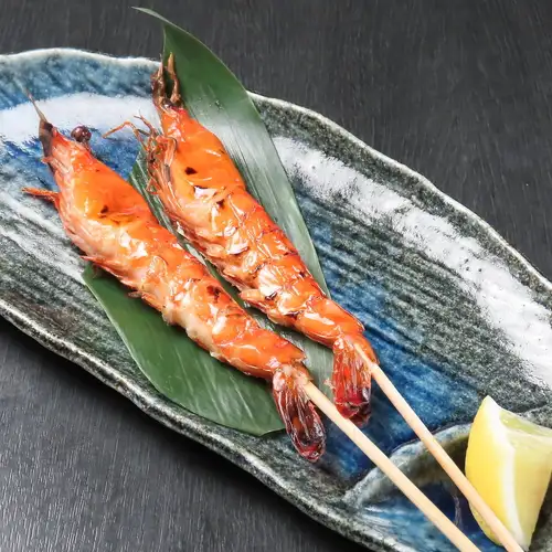 ソフトシェルシュリンプ　ガーリックソルト炭火焼き