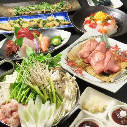 [Moonlight Chirashi Rice Included] 8 dishes including celery hot pot, 3 kinds of fresh fish, beef tongue, seafood chirashi, etc. + 2 hours of all-you-can-drink local sake 5500 → 4500 yen