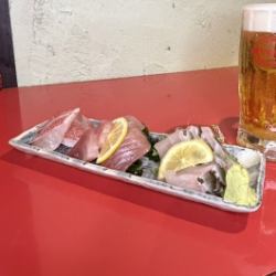 本日の刺身3点盛り