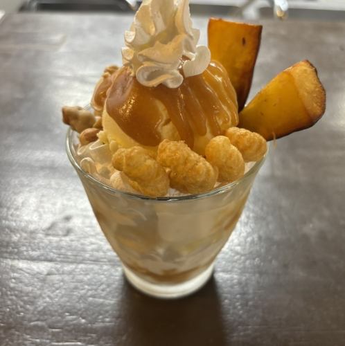 さついもと塩キャラメルのミニパフェ