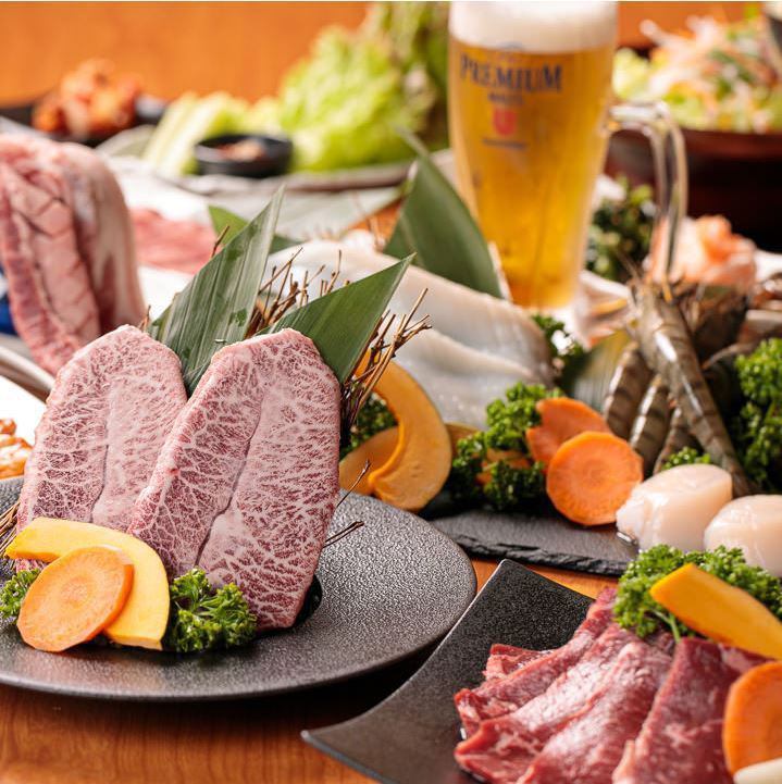 無限暢飲1,000日元起/無限暢吃正宗的炭烤烤肉，包括受歡迎的Tsubo系列！