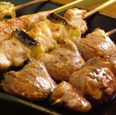 焼き鳥の名店★備長炭火焼き鳥を生ビールでグイッと！飲み放題◎
