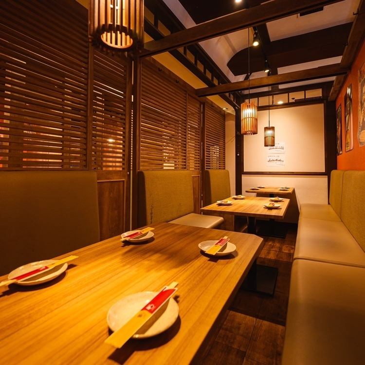 ゆったり寛げる完全個室を完備☆普段使いから宴会・接待まで♪