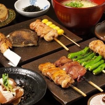 [Includes 3 hours of all-you-can-drink draft beer] A luxurious 17-item course including local chicken, rare skewers, fresh fish, and domestic beef [5,990 yen → 4,990 yen]