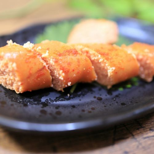 Grilled spicy cod roe