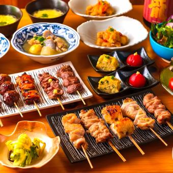 【生ビール3時間飲み放題！】/炭火焼き鳥/定番のおつまみ『全30品食べ放題コース』《2,980円》