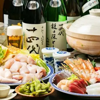 【100분 음료 무제한】 복어 냄비 코스 8,000엔