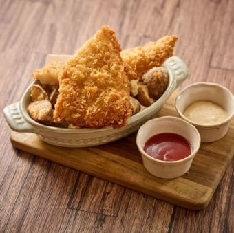 大きなお魚と折笠農場のフィッシュ&チップス
