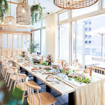 着席42名、立食60名まで貸切も可能です◎歓送迎会や二次会、ウェディングパーティーなどに最適な空間です。パーティープランもご用意しております。