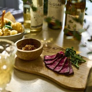 接待/会食/記念日に◎旬食材と自家製にこだわった全6品+ワイン付<2H飲み放題>半個室あり7700円