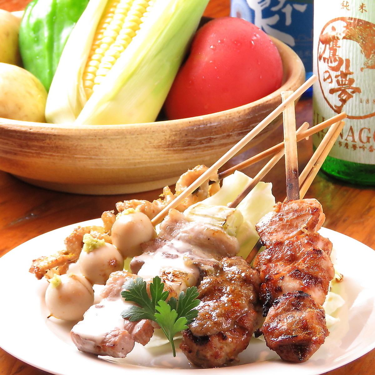 A delicious yakitori restaurant located at the west exit of Meieki Station.