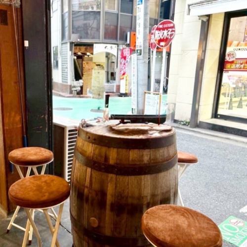 夜風が心地いい人気のテラス席♪