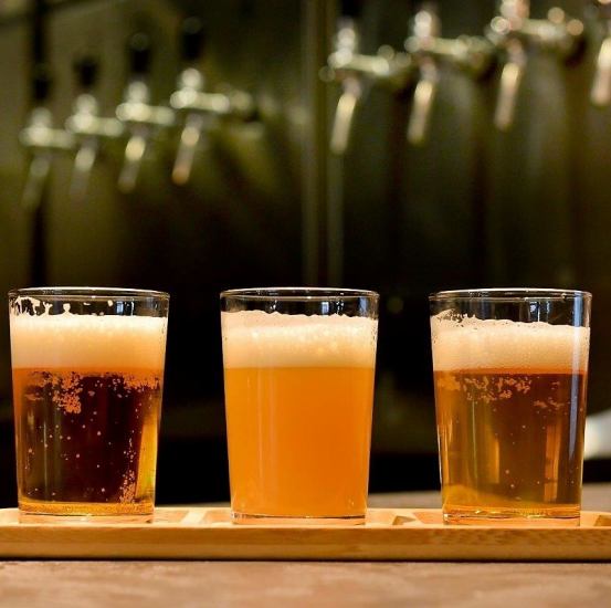 We offer eight different types of craft beer selected from all over the country, which change weekly!