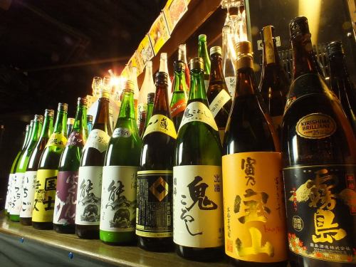 We offer a variety of local sake, rare sake and shochu.