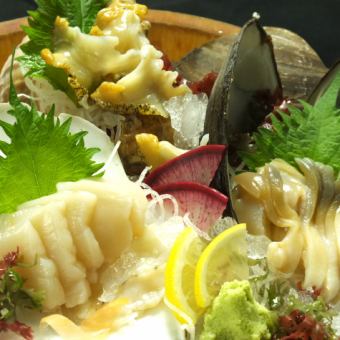 Hokkaido three-piece assortment (live scallops, live mackerel, live hokki)