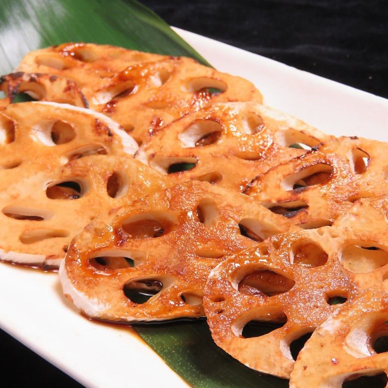 Grilled Lotus Root with Soy Sauce