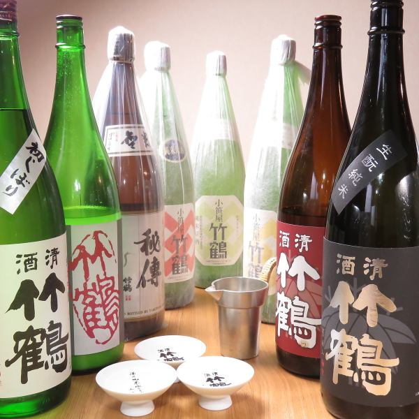 Not only beer, but also a selection of alcoholic beverages that go well with charcoal, such as popular sake and wine.