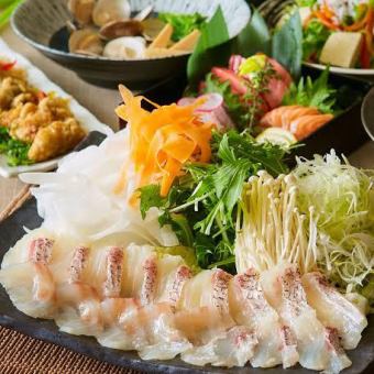 【冈山享受套餐】可以品尝冈山名产鲭鱼和海鲜的豪华套餐！2.5小时无限畅饮9道菜合计4500日元