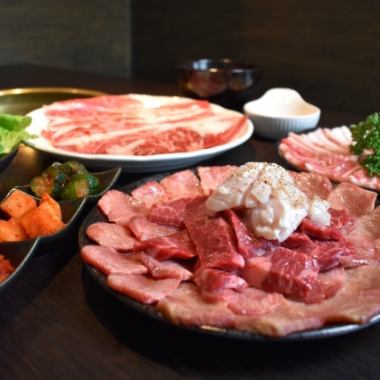 [Welcome and Farewell Party/Large Banquet Course] 5 dishes including yakisuki, branded pork, top tongue, etc. 6,600 yen (tax included) with all-you-can-drink for 2 hours