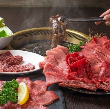 【忘年会・新年会に】壺漬け一本ハラミや黒毛和牛などデザート付全7品+2H飲み放題⇒6000円税込