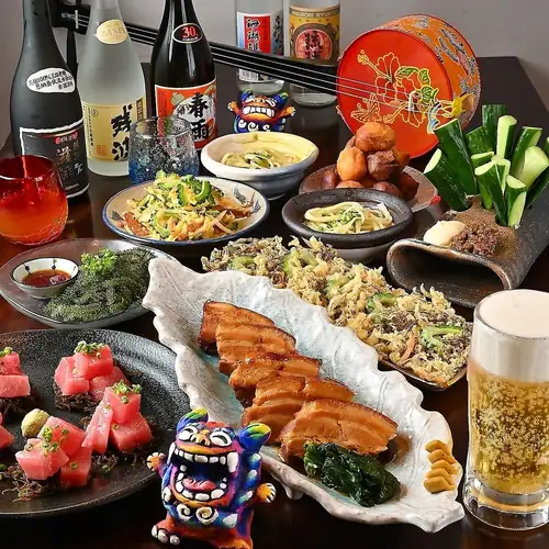 【な美ら駅前Aコース】料理8品+飲み放題2時間
