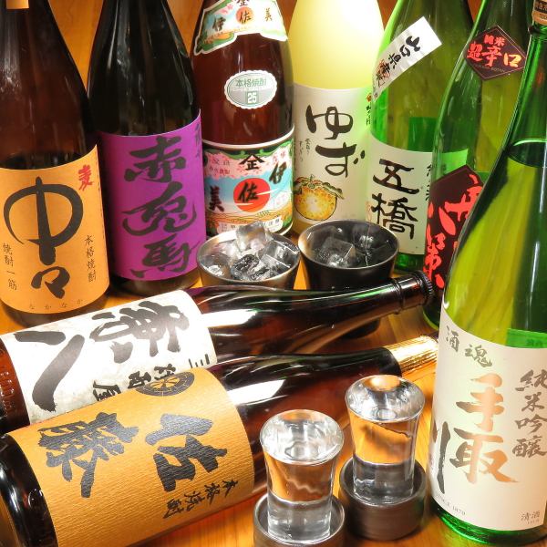 ここに来たら、飲んでみて♪日本酒と銘柄焼酎が多数あり！