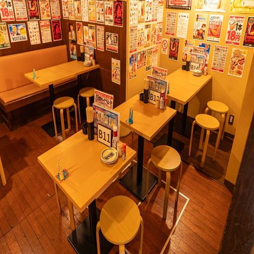店内ひろびろ,、中宴会~大型宴会まで人数にあわせたテーブルをご用意