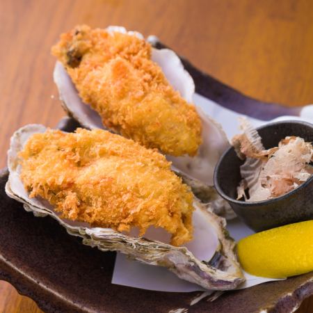 1 large fried oyster with takuan tartar sauce
