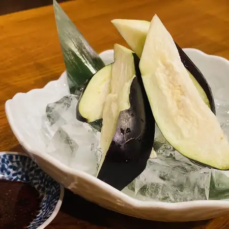 冷やし水茄子（生姜醤油）