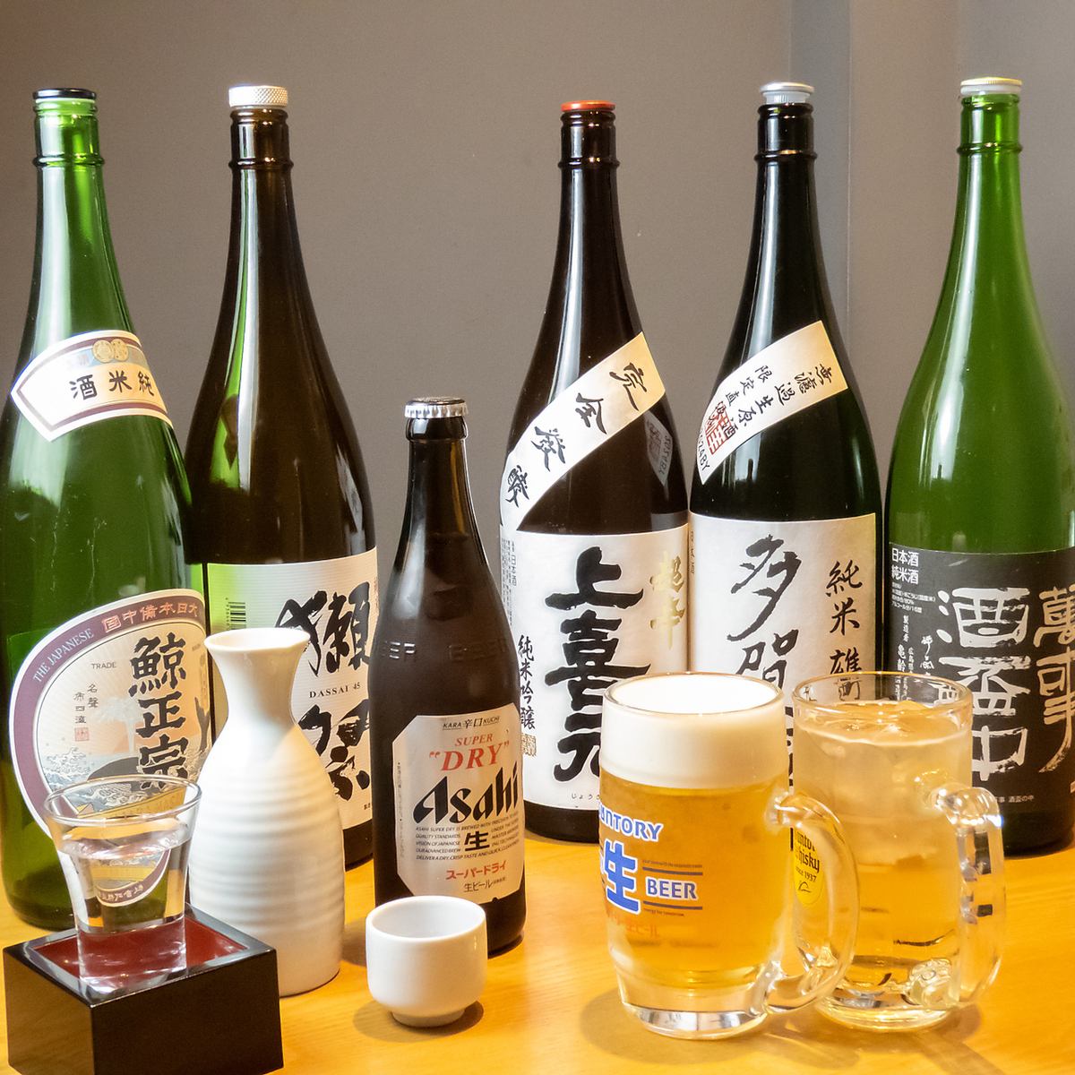 自慢の焼酎がおすすめです。おつまみと一緒に愉しめます♪