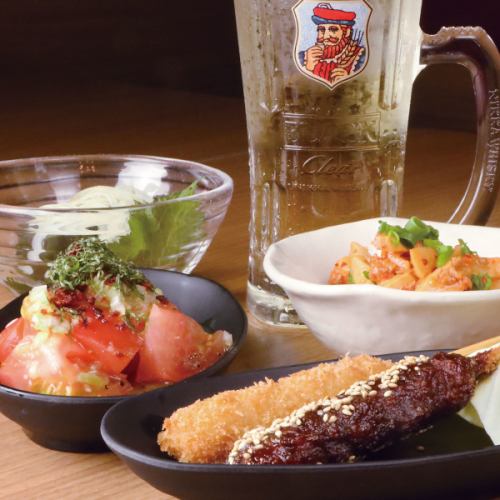 《Extensive izakaya menu》We also have izakaya menus such as Nagoya's famous miso kushikatsu and fried chicken wings◎