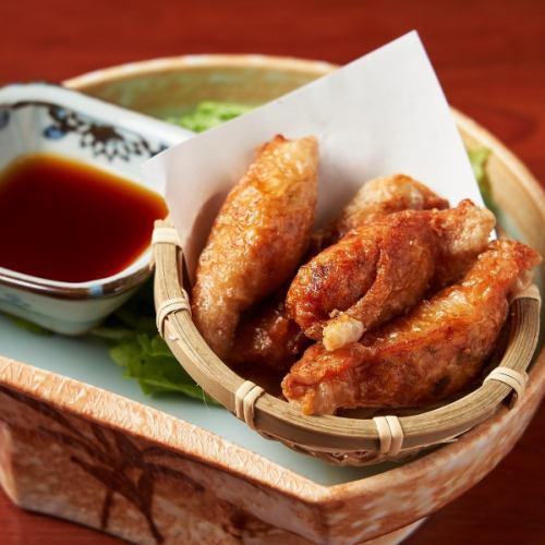 肉汁鶏皮餃子