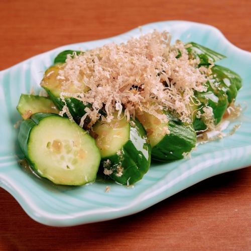 鰹節のせ梅きゅうり