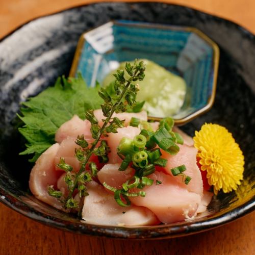 鶏わさ 茎山葵和え