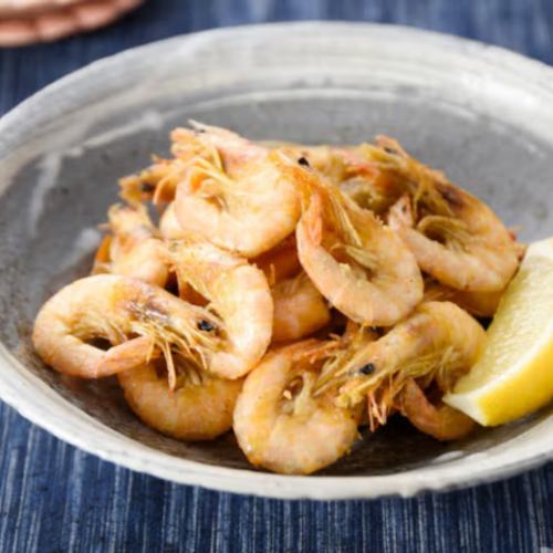 肉汁鶏皮餃子/芝海老の唐揚げ