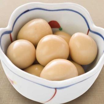 Quail eggs boiled in soy sauce