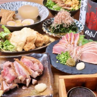 Famous Chiran Dori Momoyaki/Chiran Dori Sashimi Assortment/7 dishes including chicken nanban + draft beer 2 hours all-you-can-drink 4000 yen → 3500 yen