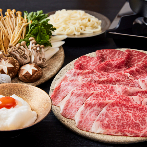 【ゆったり３時間飲み放題付きも可能】すき焼き・しゃぶしゃぶ各種コース