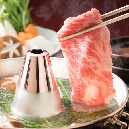 ＜しゃぶしゃぶ＞極上の特選黒毛和牛を使用『黒毛和牛霜降りしゃぶしゃぶコース』11,000円