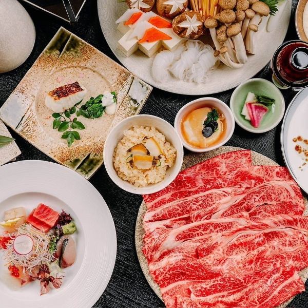 厳選黒毛和牛と季節の料理を味わう