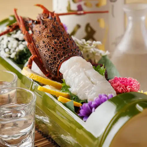 Impressive presentation! Whole spiny lobster platter
